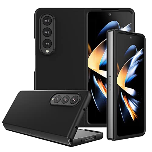 Foluu Galaxy Z Fold 4 Hülle, für Samsung Galaxy Z Fold 4 Slim Handyhülle, Ultra dünn Folable Matt PC mit Anti-Rutsch Grip Schutzhülle (Schwarz) (Zusätzlicher Objektivschutz erforderlich) von Foluu