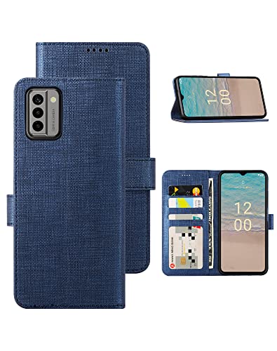 Foluu Handyhülle für Nokia G22 Hülle, Brieftaschen-Hülle [Premium Leder] [Standfunktion] [Kartenfach] [Magnetverschluss] TPU Bumper Stoßfeste Klapphüllen für Nokia G22 2023 (Blau) von Foluu