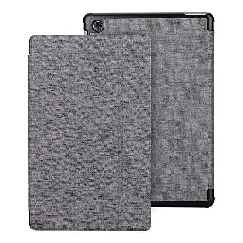 Foluu Huawei MediaPad M5 Lite 10 10,1 Zoll Hülle Slim Lightweight Trifold Stand Smart PU Case Cover Auto Sleep/Wake Magnetic for Huawei MediaPad M5 Lite 10 10.1 Inch 2018 Release Tablet (Gray) von Foluu