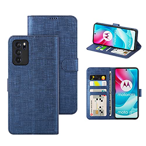 Foluu Hülle für Oppo Reno 6 5G [Nicht für Oppo Reno 6], Brieftaschen-Schutzhülle Kartenholster Flip/Folio TPU-Hülle mit Ständer ultradünn starker Magnetverschluss für Oppo Reno 6 5G 2021 (Blau) von Foluu