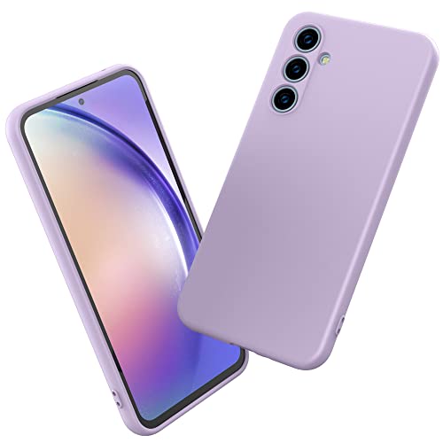 Foluu Liquid Silicone Case für Galaxy A54 5G Hülle, Silikon stoßfeste Handyhülle mit [weichem, kratzfestem Mikrofaserfutter] für Samsung Galaxy A54 5G 2023 (Lila) von Foluu