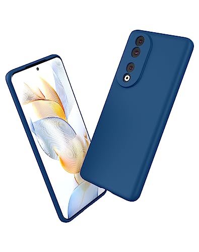 Foluu Liquid Silicone Case für Honor 90 Hülle, Silikon stoßfeste Handyhülle mit [weichem, kratzfestem Mikrofaserfutter] für Honor 90 2023 (Blau) von Foluu