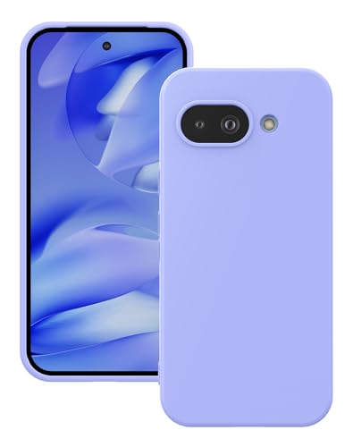Foluu Schutzhülle für Google Pixel 9a 2025, stoßfeste Silikonhülle mit [Innenfutter aus Mikrofaser, kratzfest] für Google Pixel 9a 2025, Violett von Foluu