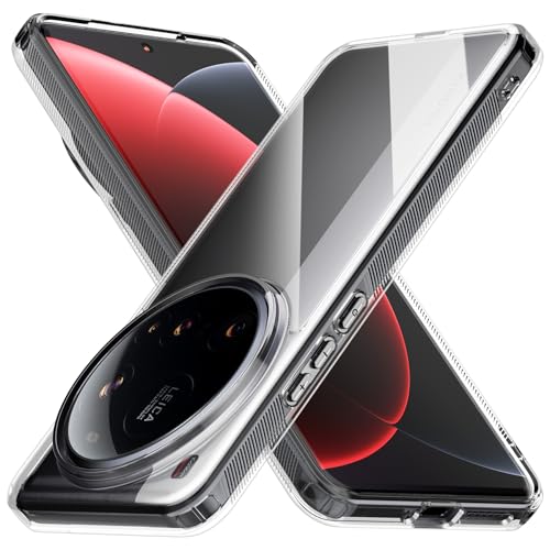 Foluu Slim Fit Hülle für Xiaomi 15 Ultra, Transparent Harte PC Rückseite & Weiche TPU Bumper Schutzhülle Stoßfest Kratzfest Hülle für Xiaomi 15 Ultra 2025 (klar) von Foluu