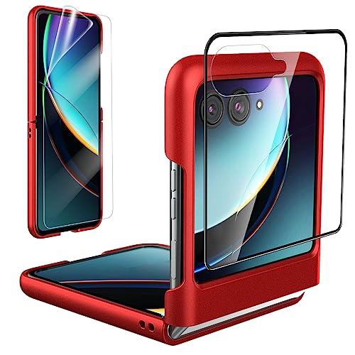 Foluu Slim Fit Schutzhülle für Motorola Razr Plus 2023, mit 1 Packung weiche innere TPU-Displayschutzfolie für Moto Razr Plus 2023, 1 Packung mit integriertem Displayschutz, matte PC-Abdeckung für Foluu Slim Fit Schutzhülle für Motorola Razr Plus 2023, mit 1 Packung weiche innere TPU-Displayschutzfolie für Moto Razr Plus 2023, 1 Packung mit integriertem Displayschutz, matte PC-Abdeckung für von Foluu