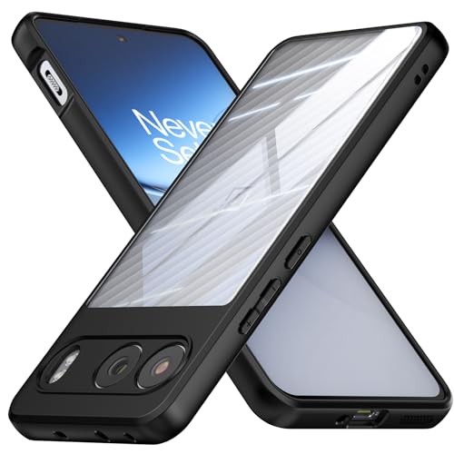 Foluu Transparente Schutzhülle für OnePlus Nord 4 5G 2024, transparente harte PC-Rückseite & weicher TPU-Stoßdämpfer [vergilbt nicht], stoßfeste Schutzhülle, schlanke Passform, dünne Abdeckung für von Foluu