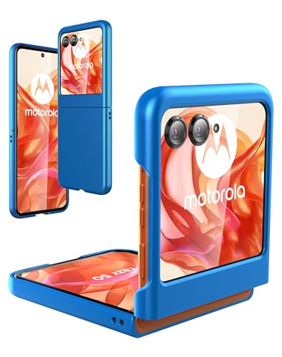 Foluu für Motorola Razr 50 2024 Hülle [not for 50 Ultra], Moto Razr 50 Slim Handyhülle, Ultra dünn Folable Matt PC mit Anti-Rutsch Grip Schutzhülle für Motorola Razr 50 2024 (Blau) von Foluu