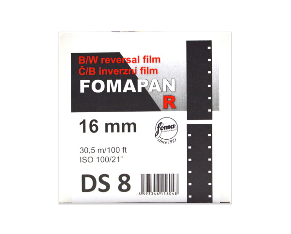 Fomapan R 100 Doppel Super 8 Film 16mm auf 30,5m Spule von Foma