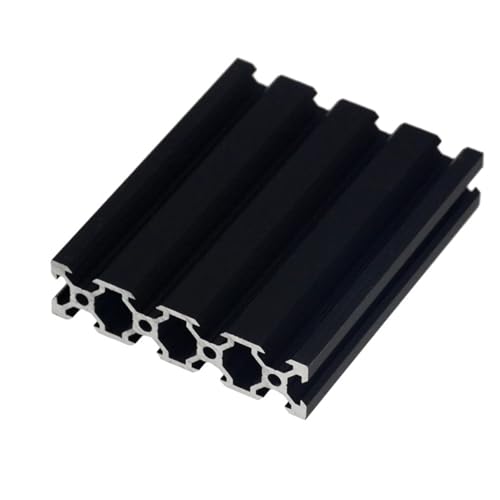 2pcs Schwarz 2080 V- Slot Europäische Standard-Anodinium-Aluminium-Profilextrusion 100-600mm Länge lineare Schiene for CNC 3d Drucker(550mm) von FonFou