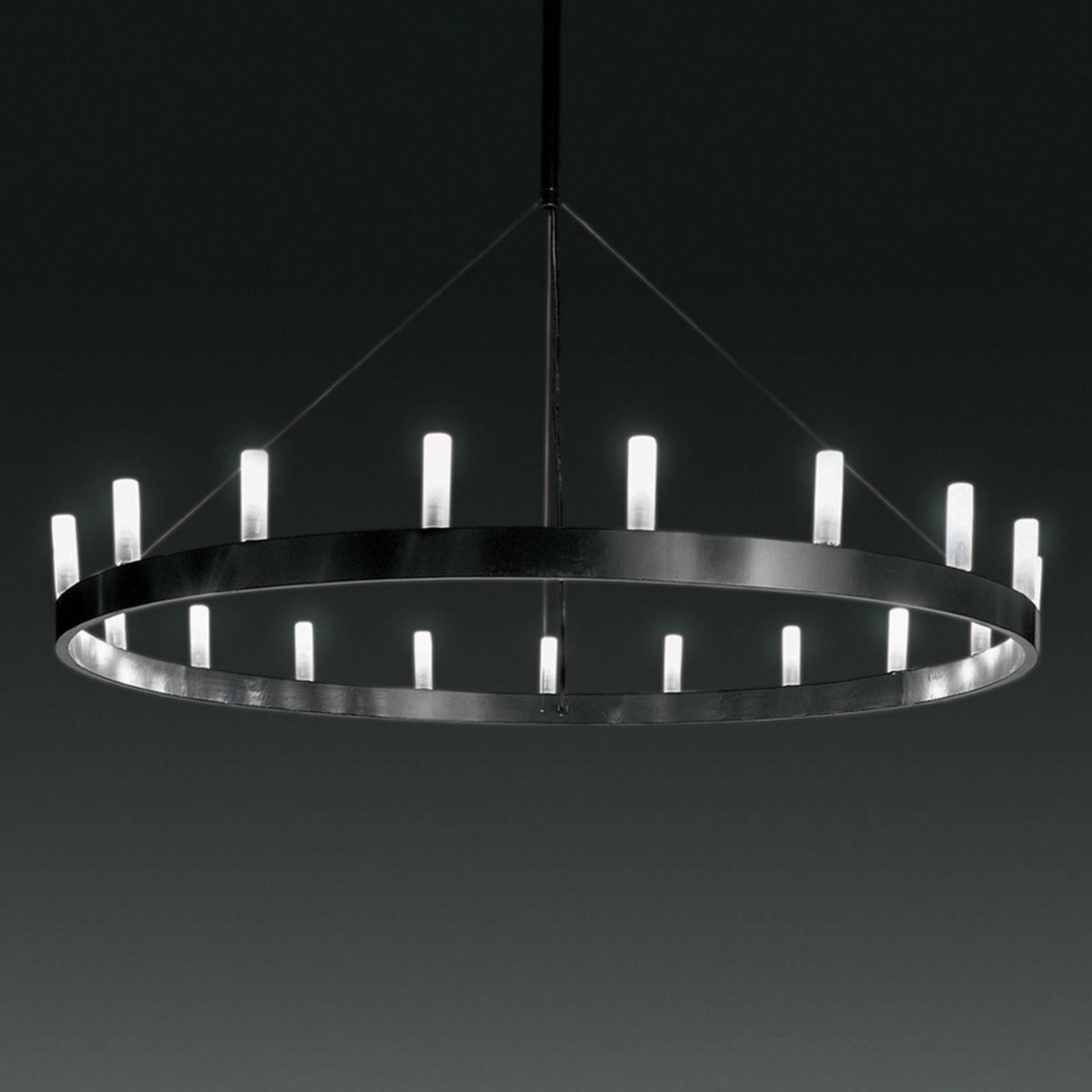 Fontana Arte Chandelier - Kronleuchter, schwarz von Fontana Arte