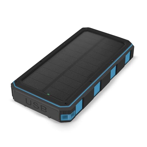 FONTASTIC „Xora 20Q“ Solar Powerbank 20000mAh Schnellladefunktion, Wireless Power Bank Solarzelle mit 2X USB-A FC und 1x USB-C PD Anschluss, Outdoor Solar-Ladegerät für Handy von Fontastic