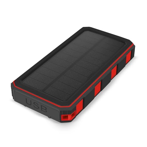 FONTASTIC „Xora“ Solar Powerbank 20000mAh Schnellladefunktion, Power Bank Solarzelle mit 2X USB-A FC und 1x USB-C PD Anschluss, Outdoor Solar-Ladegerät für Handy von Fontastic