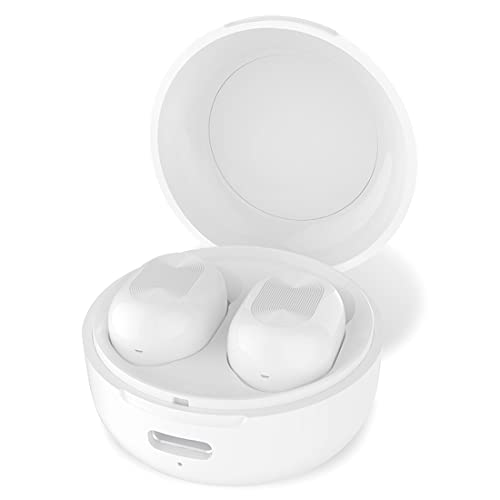 Fontastic „Macaro“ Mini Bluetooth-Kopfhörer kabellos, Ear-Buds für Sport, Kabelloses Headset mit Mikrofon, Wireless Headphones inkl. Lade-Etui, In-Ear Ohrhörer Weiß von Fontastic