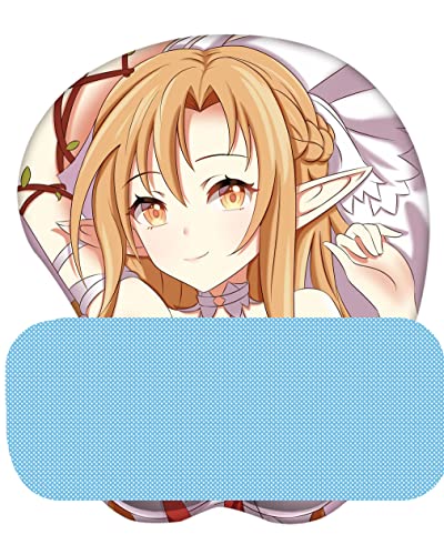 Fonyellpad Anime Maus Pads mit Handgelenksruhe Gaming 3D Mousepads Anti-Rutsch-Büro-Schreibtischmatte für Computer Laptop 2way Haut von Fonyellpad