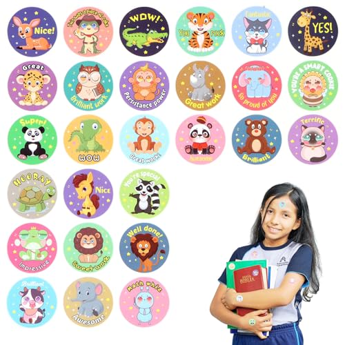 2160 Stück Motivationsaufkleber für Kinder 25mm Belohnungssticker 32 Muster Tierische Motivationssticker lehrerbedarf für das Loben von Studenten 2160 Stück Motivationsaufkleber für Kinder 25mm Belohnungssticker 32 Muster Tierische Motivationssticker lehrerbedarf für das Loben von Studenten von Fonyet