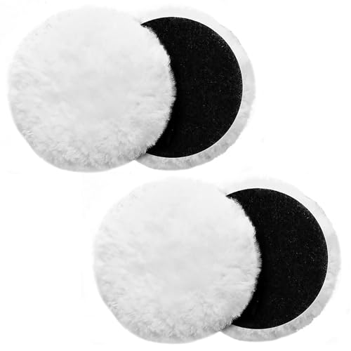 4 Stück Wolle Polierpads 125mm polierscheibe akkuschrauber auto polieraufsatz akkuschrauber für Polieren, Schleifen, Wachse 4 Stück Wolle Polierpads 125mm polierscheibe akkuschrauber auto polieraufsatz akkuschrauber für Polieren, Schleifen, Wachse von Fonyet