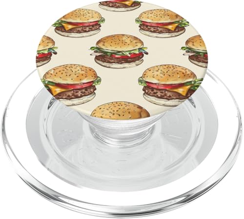Burger-Muster PopSockets PopGrip für MagSafe Burger-Muster PopSockets PopGrip für MagSafe von Food Lover Accessoires