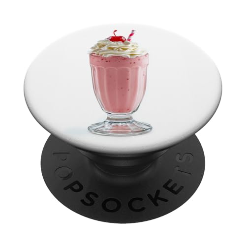 Erdbeer-Milchshake PopSockets Klebender PopGrip Erdbeer-Milchshake PopSockets Klebender PopGrip von Food Lover Accessoires
