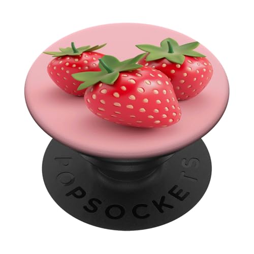 Erdbeeren Rosa PopSockets Klebender PopGrip Erdbeeren Rosa PopSockets Klebender PopGrip von Food Lover Accessoires