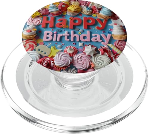 Happy Birthday Cupcakes Süßigkeiten Backen PopSockets PopGrip für MagSafe Happy Birthday Cupcakes Süßigkeiten Backen PopSockets PopGrip für MagSafe von Food Lover Accessoires