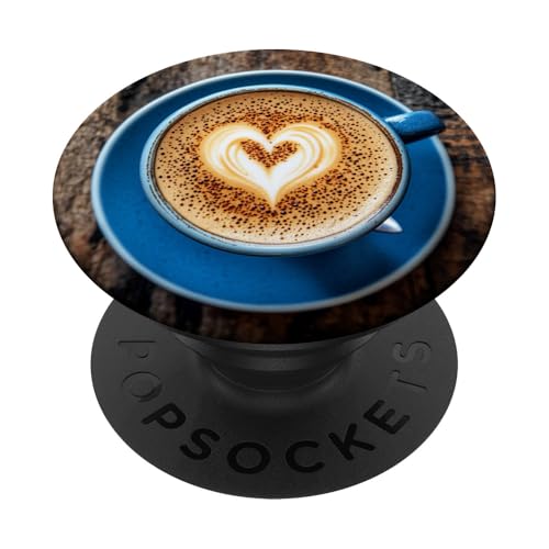 Kaffee Latte Art Herz PopSockets Klebender PopGrip Kaffee Latte Art Herz PopSockets Klebender PopGrip von Food Lover Accessoires