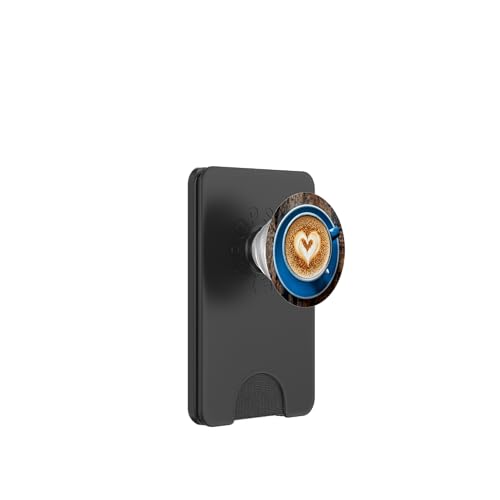 Kaffee Latte Art Herz PopSockets PopWallet für MagSafe von Food Lover Accessoires