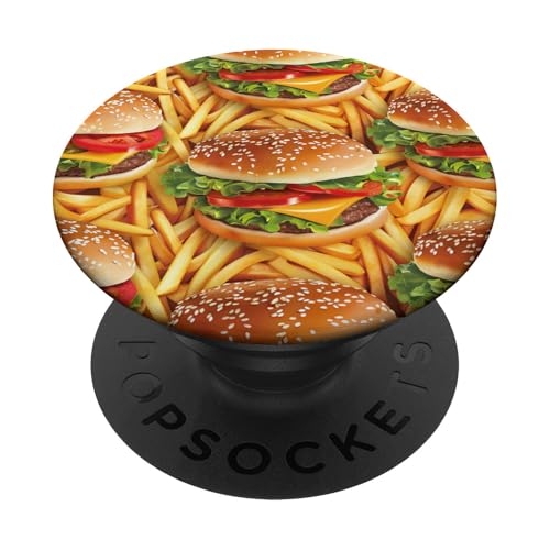 Knusprig gesalzene goldene Pommes Frites leckere Kartoffelspalten PopSockets Klebender PopGrip Knusprig gesalzene goldene Pommes Frites leckere Kartoffelspalten PopSockets Klebender PopGrip von Food Lover Accessoires