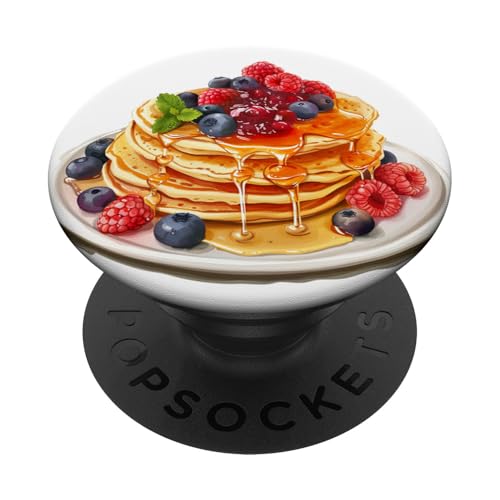 Pfannkuchen-Frühstück für morgendliche Essensliebhaber PopSockets Klebender PopGrip Pfannkuchen-Frühstück für morgendliche Essensliebhaber PopSockets Klebender PopGrip von Food Lover Accessoires
