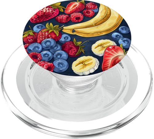 Süße Früchte Banane Erdbeeren PopSockets PopGrip für MagSafe Süße Früchte Banane Erdbeeren PopSockets PopGrip für MagSafe von Food Lover Accessoires