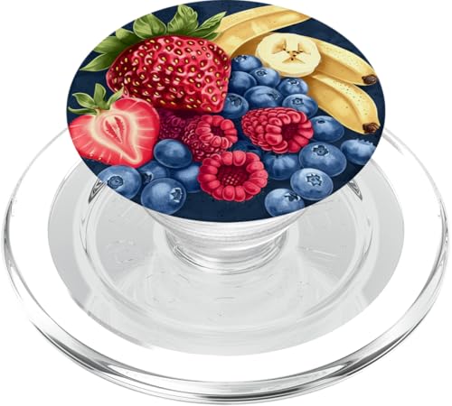 Süße Früchte Banane Erdbeeren PopSockets PopGrip für MagSafe Süße Früchte Banane Erdbeeren PopSockets PopGrip für MagSafe von Food Lover Accessoires