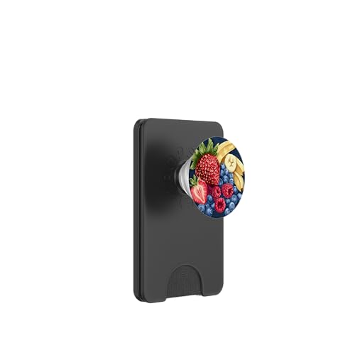 Süße Früchte Banane Erdbeeren PopSockets PopWallet für MagSafe von Food Lover Accessoires