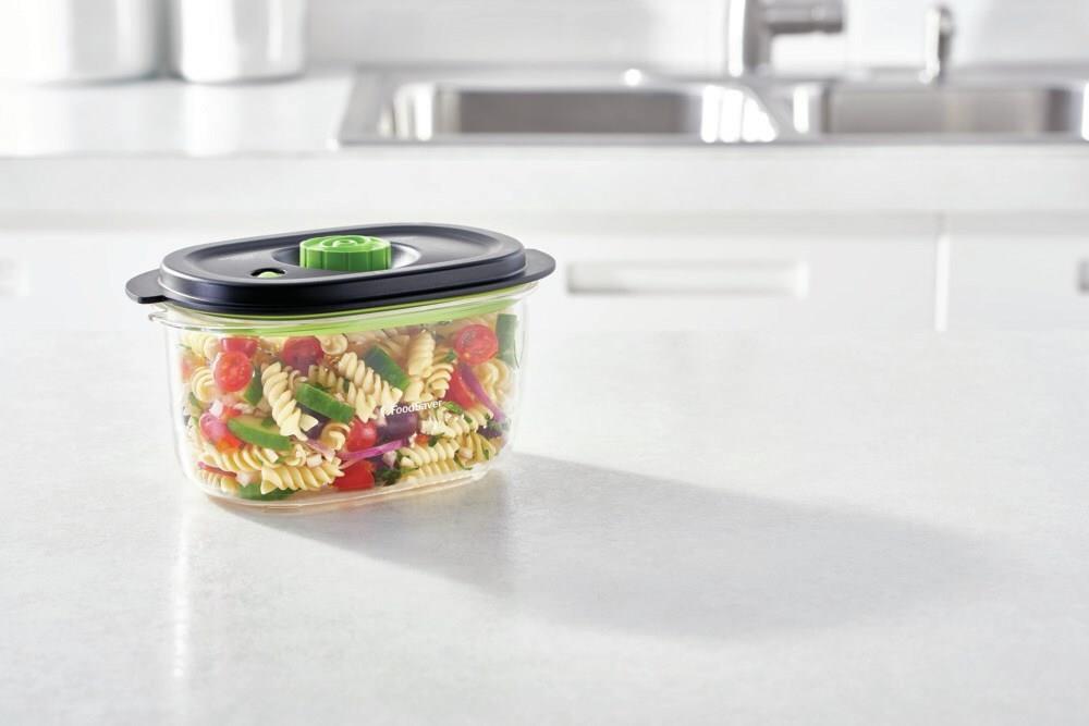 FoodSaver FFC022X Lebensmittelaufbewahrungsbehälter Oval Box 1,2 l Schwarz - Transparent 1 Stück(e) (FFC022X) von Foodsaver