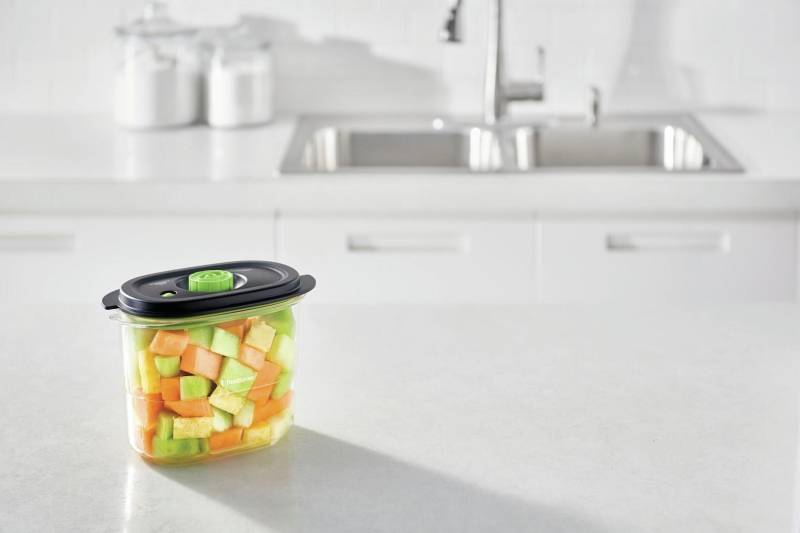 FoodSaver FFC023X Lebensmittelaufbewahrungsbehälter Oval Box 1,8 l Schwarz - Transparent 1 Stück(e) (FFC023X) von Foodsaver