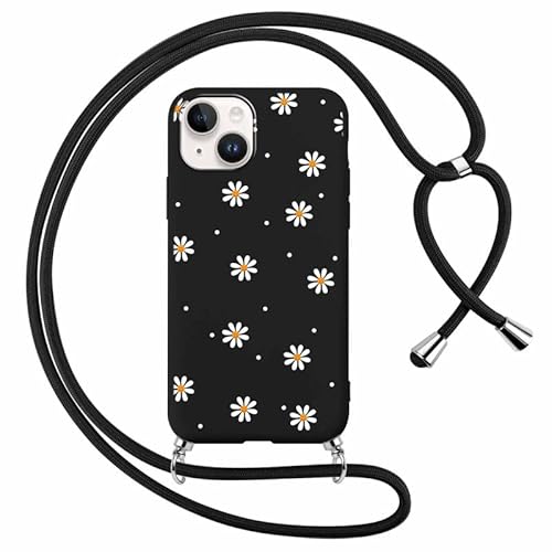 Foonary Handykette Hülle mit Band für Apple iPhone 14/Apple iPhone 13 6,1" Handyhülle, Kette Necklace Case mit Kordel zum Umhängen Silikon Schutzhülle Cover Schnur für iPhone 14 13, Smile Blumen Foonary Handykette Hülle mit Band für Apple iPhone 14/Apple iPhone 13 6,1" Handyhülle, Kette Necklace Case mit Kordel zum Umhängen Silikon Schutzhülle Cover Schnur für iPhone 14 13, Smile Blumen von Foonary