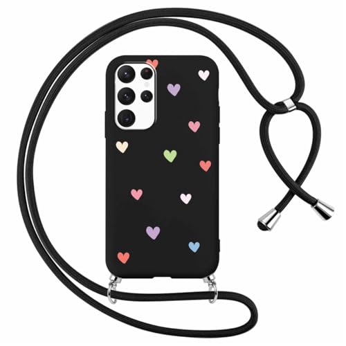 Foonary Handykette Hülle mit Band für Samsung Galaxy S22 Ultra 5G 6,8" Handyhülle, Aesthetic Design Kette Necklace Case mit Kordel zum Umhängen Silikon Bumper Schutzhülle Cover Schnur, Herz Foonary Handykette Hülle mit Band für Samsung Galaxy S22 Ultra 5G 6,8" Handyhülle, Aesthetic Design Kette Necklace Case mit Kordel zum Umhängen Silikon Bumper Schutzhülle Cover Schnur, Herz von Foonary