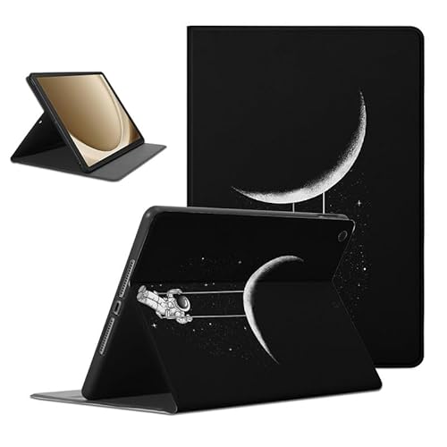 Foonary Hülle für Samsung Galaxy Tab A9+/A9 Plus 11" 2023 SM-X210/X215/X216, Ultra Dünn Tablet Schutzhülle mit Standfunktion PU Leder Stoßfeste Case Cover für Tab A9+ A9 Plus, Schwarz Astronaut von Foonary