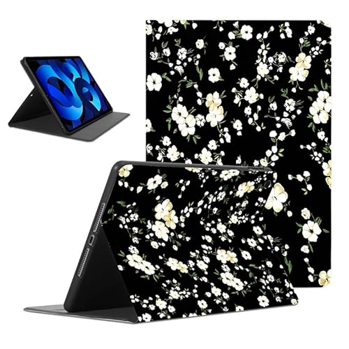 Foonary Hülle für iPad Air 5th Generation(2022)/ iPad Air 4th Generation(2020) 10,9", Ultra Dünn Tablet Schutzhülle mit Standfunktion PU Leder Stoßfeste Case Cover für iPad Air 5th/4th, Blumen 1 von Foonary