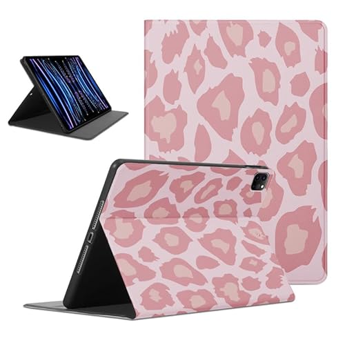 Foonary Hülle für iPad Pro 11" 2022/2021/2020 (4/3/2 Generation), Aesthetic Ultra Dünn Leicht Tablet Schutzhülle mit Standfunktion TPU Rücken PU Leder Stoßfeste Case Cover für iPad Pro 11,Leopard von Foonary