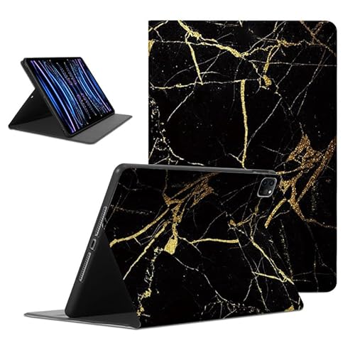 Foonary Hülle für iPad Pro 11" 2022/2021/2020 (4/3/2 Generation), Ultra Dünn Tablet Schutzhülle mit Standfunktion PU Leder Stoßfeste Case Cover für iPad Pro 11 (2022/2021/2020, 4./3./2. Gen), Marmor von Foonary