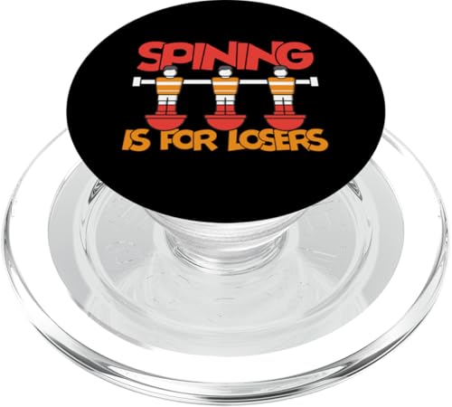 Spining ist für Verlierer PopSockets PopGrip für MagSafe von Foosball Joke Funny Player Joke Gifts