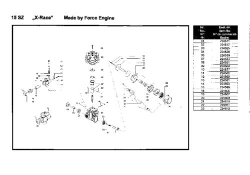 Force Engine Ersatzteil Seilzugstarter-Seil mit Griff Passend für Modell (Modellbau): 15, 17 und 21 von Force Engine