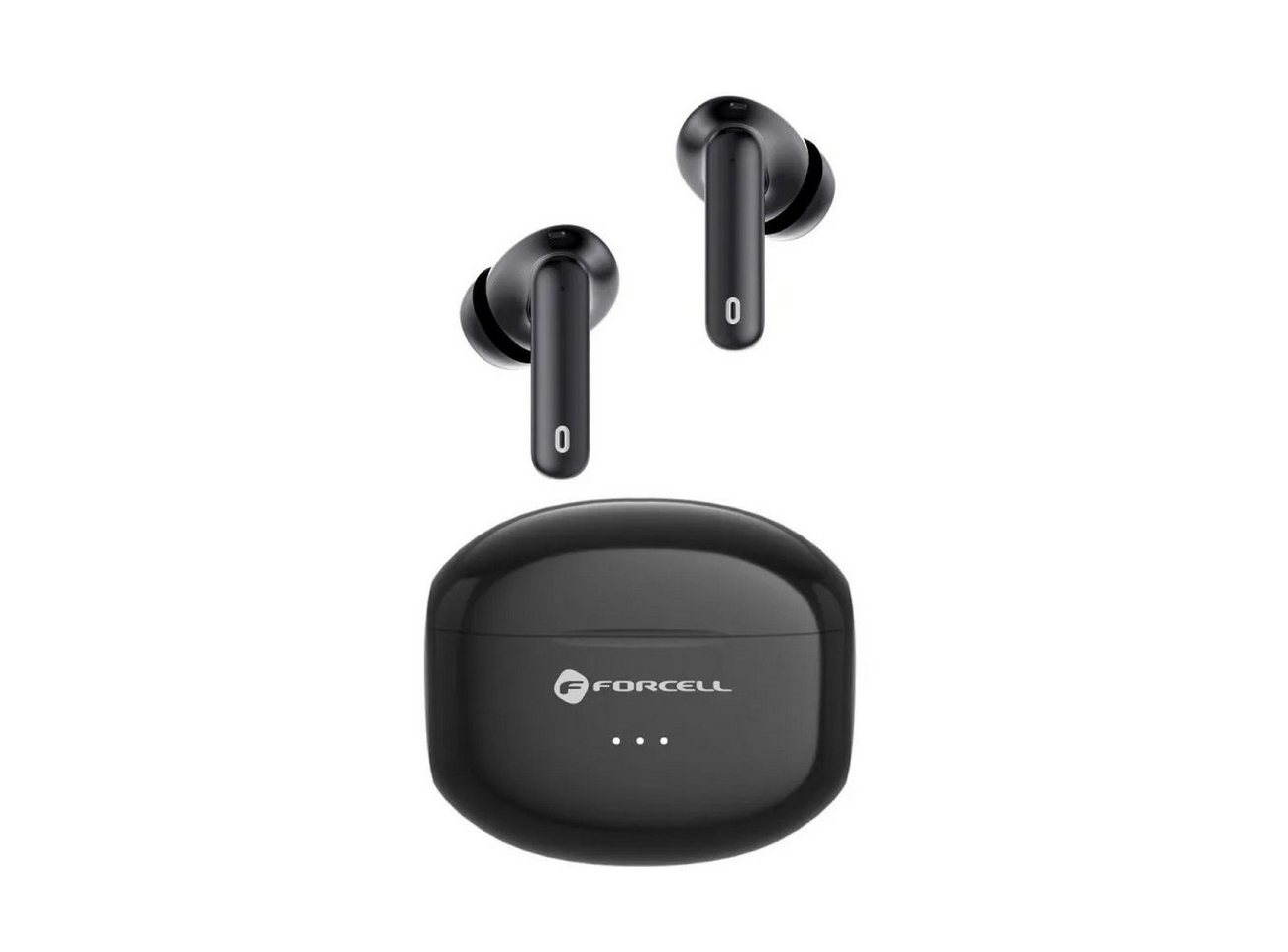 Forcell F-AUDIO drahtgebundene Ohrhörer TWS Clear Sound schwarz 320 mAh Bluetooth-Kopfhörer von Forcell