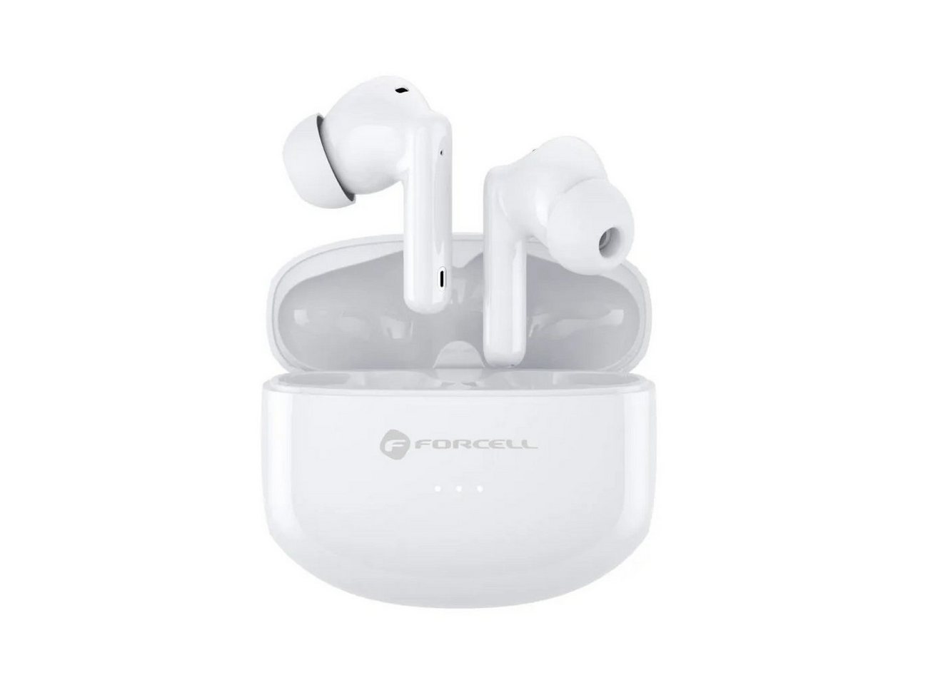 Forcell F-AUDIO kabellose/Bluetooth-Stereo-Kopfhörer TWS CLEAR Sound weiß Bluetooth-Kopfhörer von Forcell