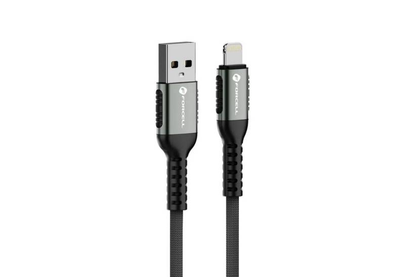 Forcell F-ENERGY C257 Kabel USB kompatibel mit iPhone 8-Pin 2,4A 12W 2 m USB-Kabel von Forcell