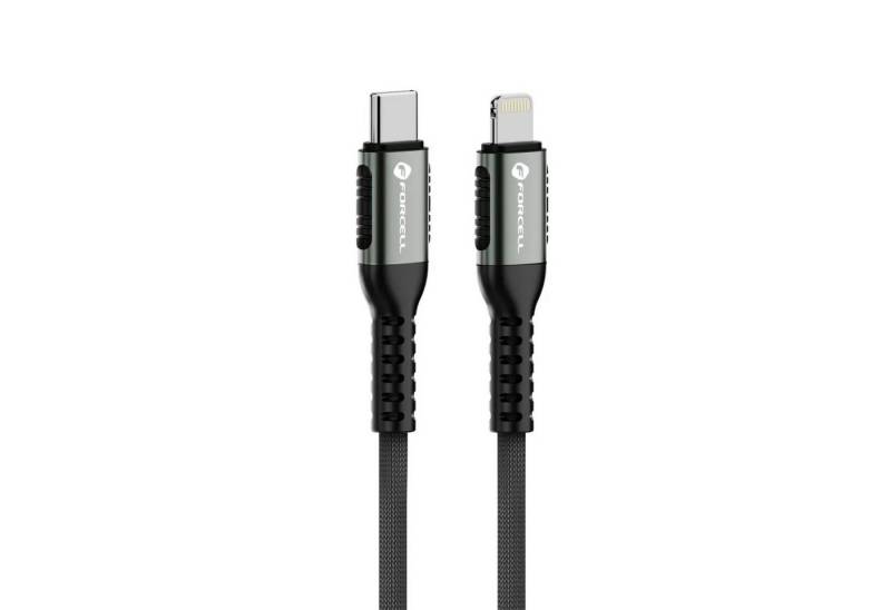 Forcell F-ENERGY C259 Kabel Typ C kompatibel mit iPhone PD 3A 27W 3 m schwarz USB-Kabel von Forcell
