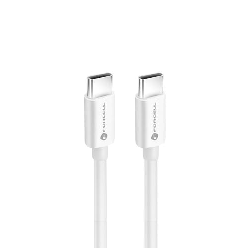 Forcell Kurzes USB-C vs USB-C Kabel, 25 cm, Schnellladung 60 W für Apple iPhone 15 Pro, 15 Pro Max, 15 Plus, 15 / iPad 10 (2022), Pro 12.9 (2022), Pro 11 (2022), Air 5 / AirPods Pro 2 USB-C von Forcell