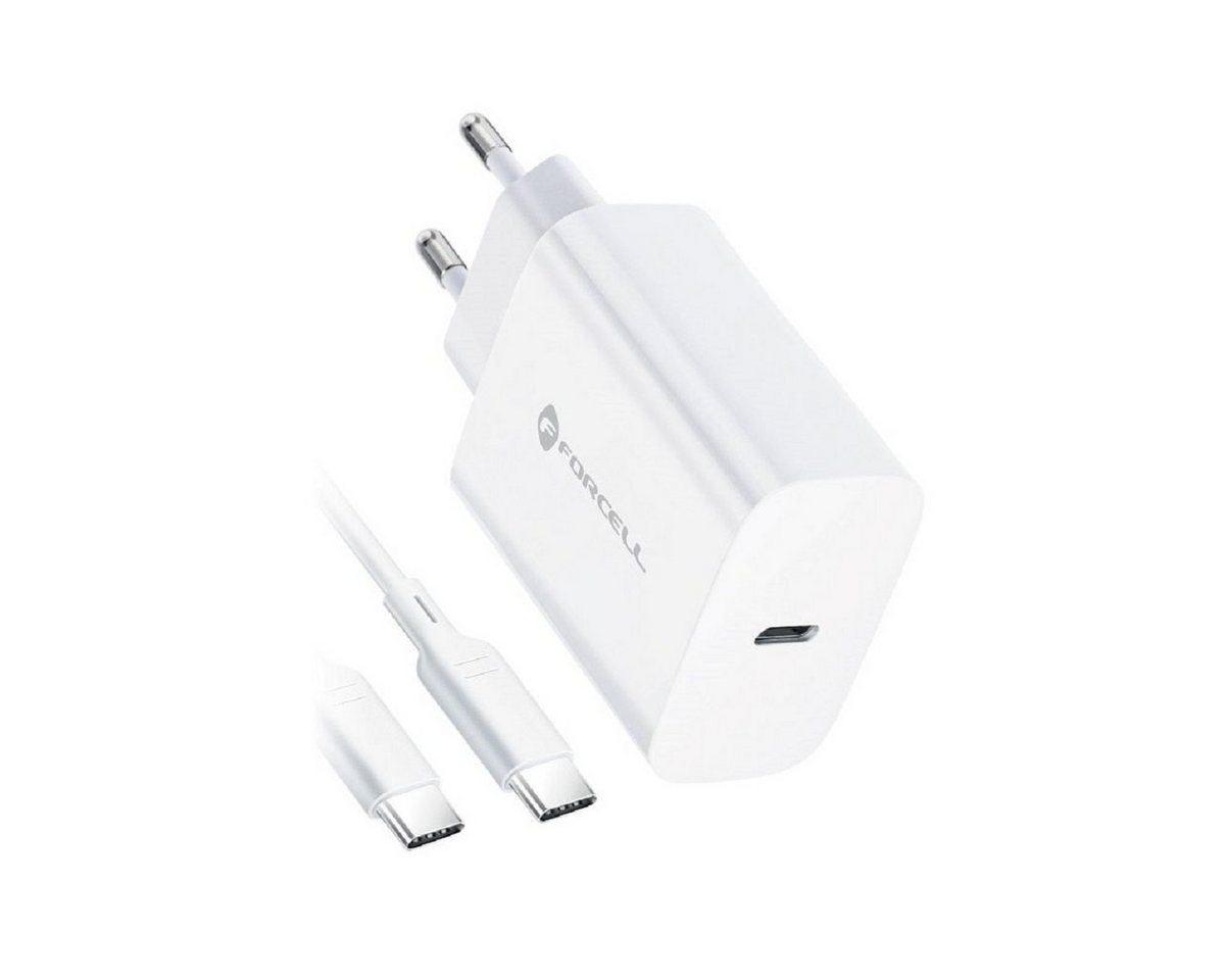 Forcell NETZ-Ladegerät mit USB Typ C Kabel - 3A 20W Quick Charge 4.0 Smartphone-Ladegerät von Forcell