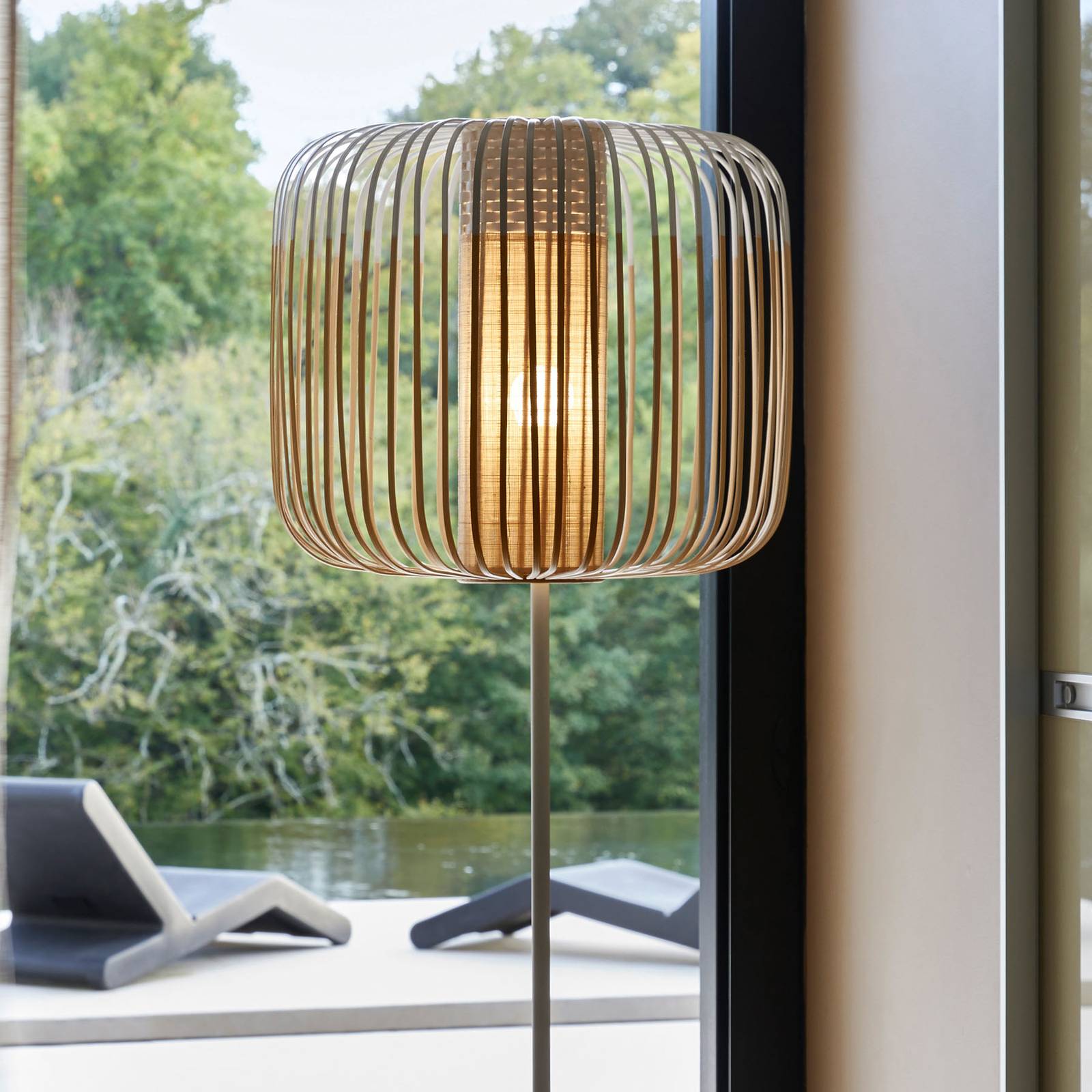 Forestier Bamboo Light Stehlampe 1-flammig weiß von Forestier