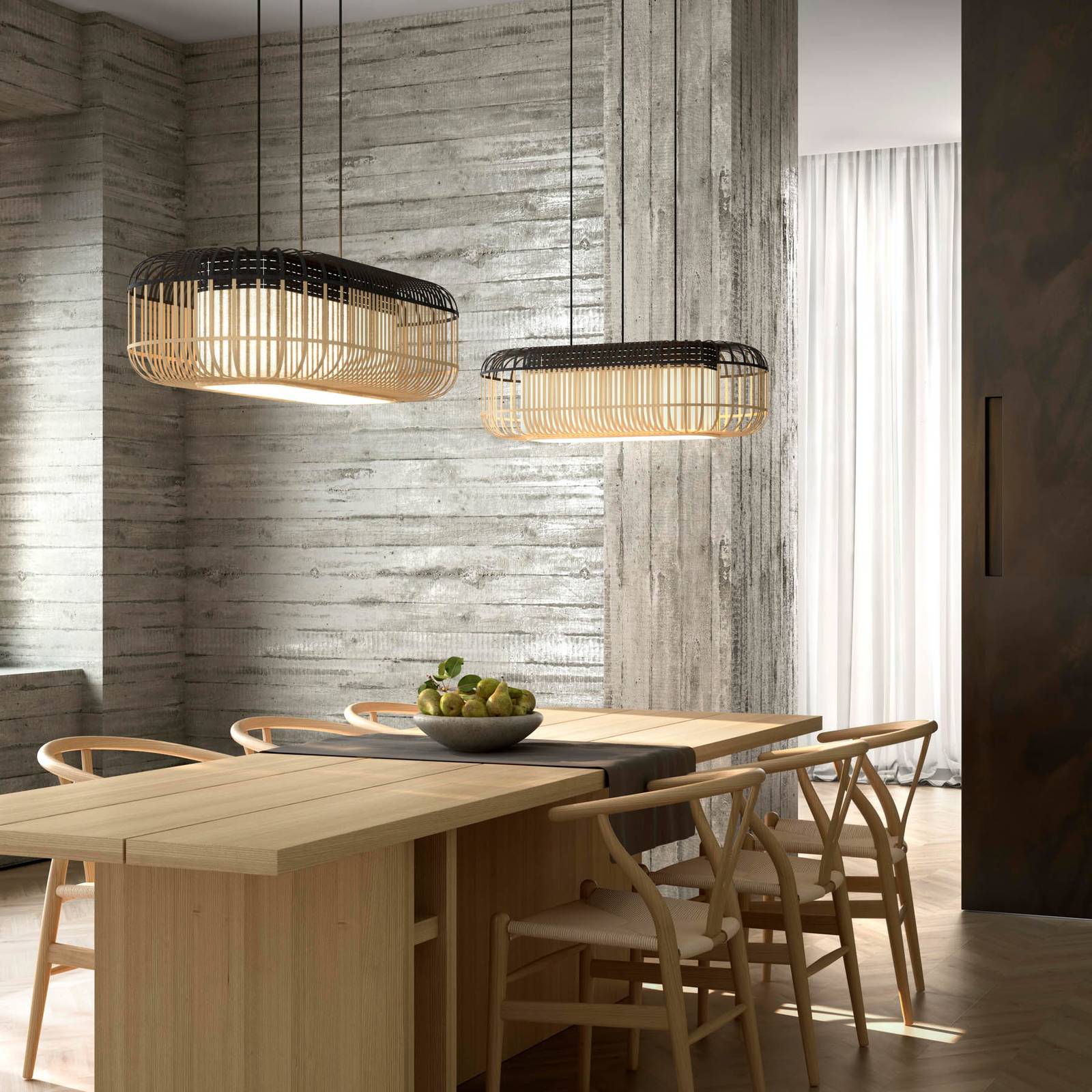 Forestier Bamboo oval L Pendel schwarz/natur Forestier Bamboo oval L Pendel schwarz/natur von Forestier