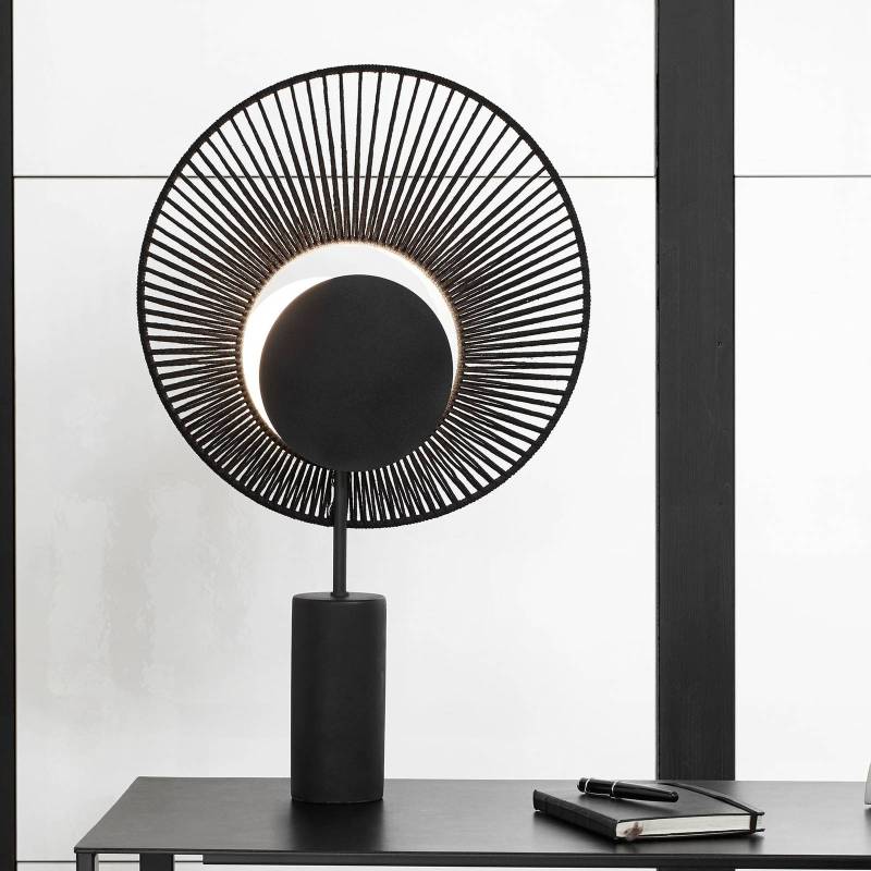 Forestier Oyster Design-Tischleuchte, schwarz von Forestier